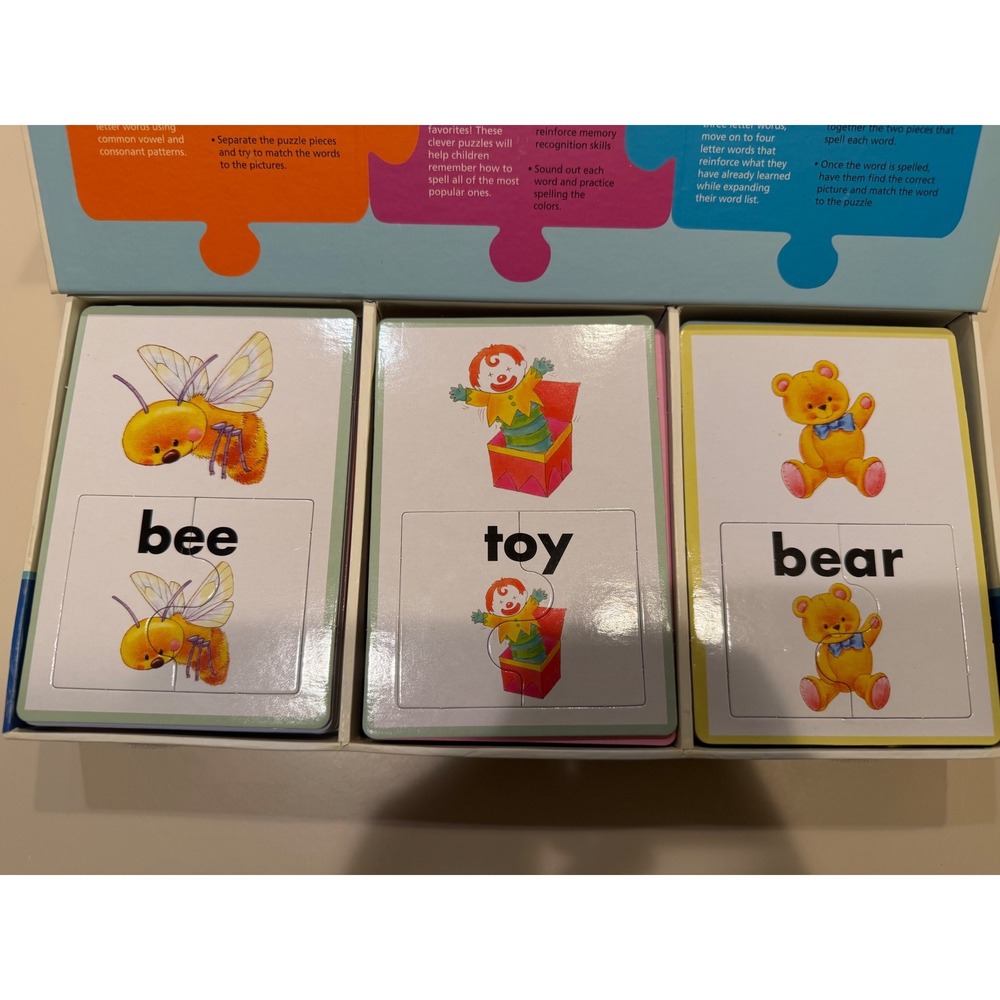 Spicebox I Can Spell Educational Puzzle Set Kids Learning 3 & 4 Letter Words - Picture 3 of 10